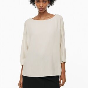 NWT Aritzia Babaton Resource Blouse in Matte Pearl
